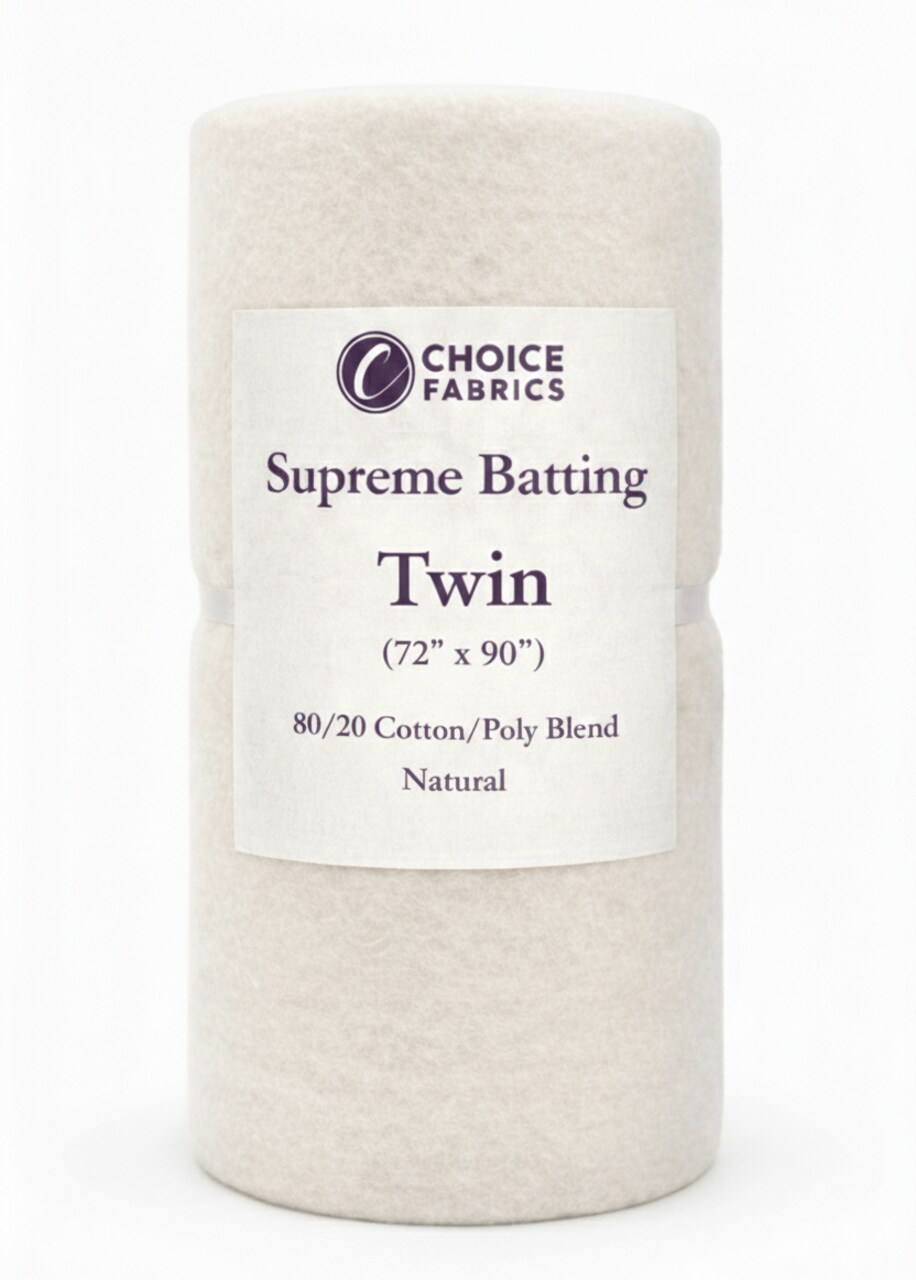 Choice Supreme Batting - 80/20 Cotton/Poly Blend - Twin (72" x 90")